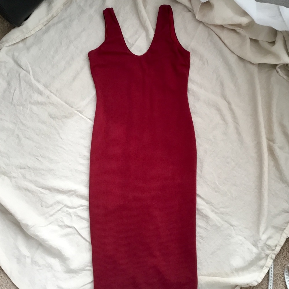 Dress the Population Red Bodycon Dress with Zipper